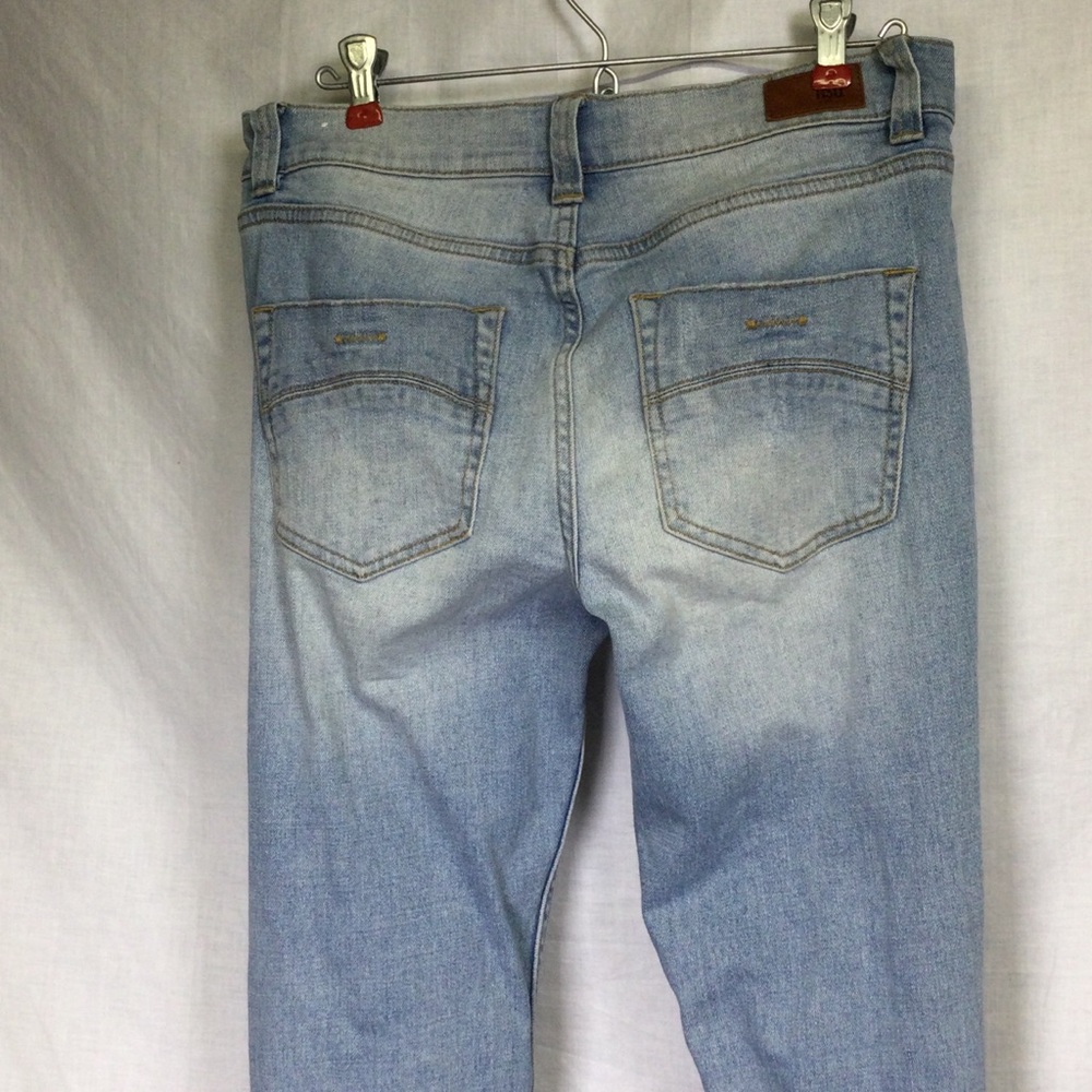 RSQ Mens Seattle Skinny Tapered Distressed Light Wash Blue Jeans Sz 30 - Picture 5 of 9